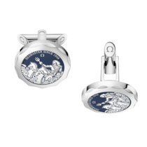 Seamaster Cufflinks, sapphire crystal plates, stainless steel - C607ST0000405