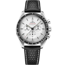Speedmaster Moonwatch Professional 42&nbsp;mm, acier sur bracelet en cuir - 31032425004002